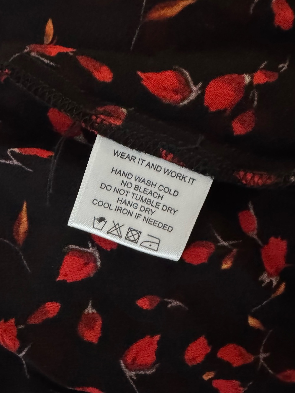 Rat & Boa Magnolia Dress XS Black Red Maxi Cute Floral - Picture 11 of 16